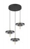 Lampa wisząca LED potrójna okrągłe klosze designerska nowoczesna ściemnialna KEATON 340230380 Trio
